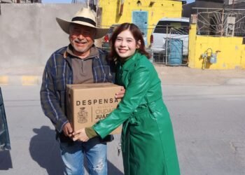 Entregan Jael Argüelles y Desarrollo Social apoyo alimenticio y cobijas en Juárez