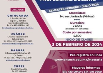 Invitan a Cursar la Maestría en Educación, al cargo de la Escuela Normal Superior José E. Medrano