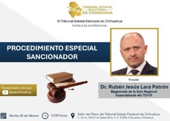 Impartirá Magistrado Rubén Lara conferencia sobre el Procedimiento Especial Sancionador