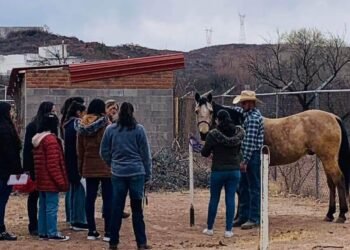 Capacitan a estudiantes de la IByCENECH en Equinoterapia