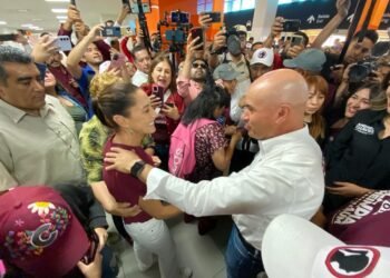 Reciben a candidata de Morena Claudia Sheinbaum con banda y a ritmo de la «mushasha shula»