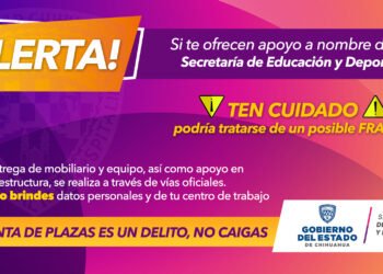 Emite Secretaría de Educación y Deporte alerta por estafas a nombre de la dependencia