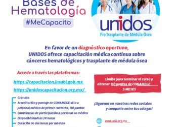 Convoca Lupita Borruel a personal médico a sumarse a la capacitación gratuita: “Bases de la Hematología»