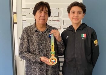 Recibe Lupita Borruel al campeón panamericano Marco Almeida, orgullo chihuahuense