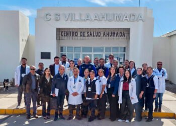 Supervisan avances de remodelación del centro de Salud en ciudad Villa Ahumada