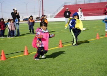 Participan más de mil niñas y niños de Preescolar  en evento deportivo en Ciudad Juárez