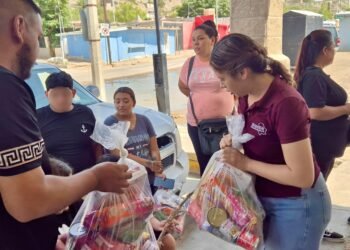 Entrega diputada Jael Argüelles Díaz insumos a adultos mayores en la colonia Luis Olague