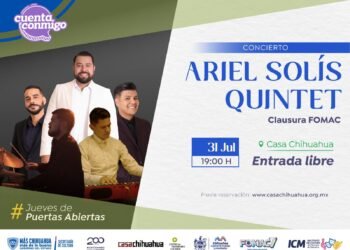 Amenizará Ariel Solís Quintet jueves de puertas abiertas en Casa Chihuahua concierto de Jazz