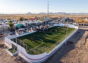 Estrenan cancha de fútbol en Vistas de San Guillermo, beneficio para cientos de vecinos