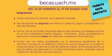 Arranca la convocatoria de Becas UACH semestre Agosto – Diciembre 2026