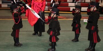 Realiza SEyD muestreo de escoltas de preescolar en Ciudad Juárez, festejan el Día de la Bandera