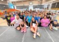 Clausura Lupita Borruel la semana de salud con Zumbatón en el gimnasio adaptado «Manuel Trueva Martínez»
