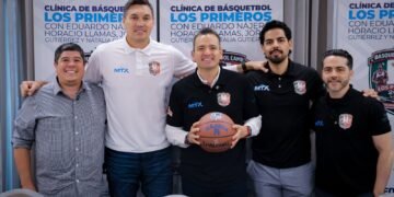 Hacen equipo alcalde Marco Bonilla y Lalo Nájera para impulsar a niñas y niños en el básquetbol