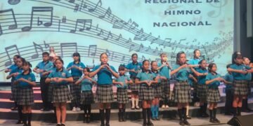 Promueven valores cívicos con concurso regional de interpretación del himno nacional