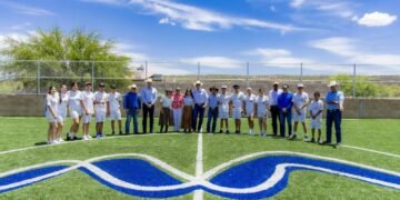 Inaugura Alcalde en Guadalupe cancha de futbol y arrancan ampliación de salones de usos