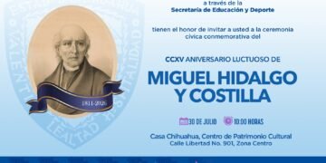 Casa Chihuahua sede de ceremonia conmemorativa por aniversario luctuoso de Miguel Hidalgo