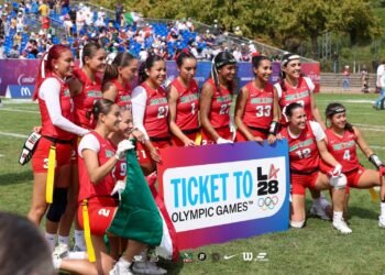 Celebran chihuahuenses bronce mundial de flag football y boleto a juegos olímpicos 2028