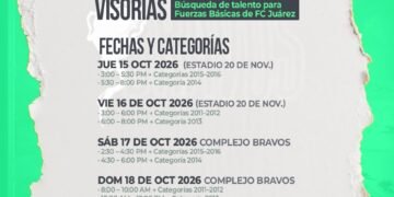 Prepara FC Juárez la semana del talento bravo con visorías del 15 al 19 de octubre