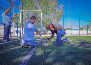 Intervino Municipio en mantenimiento de 20 espacios deportivos durante septiembre