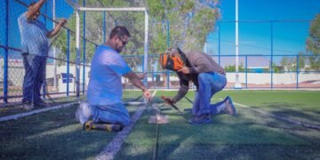 Intervino Municipio en mantenimiento de 20 espacios deportivos durante septiembre